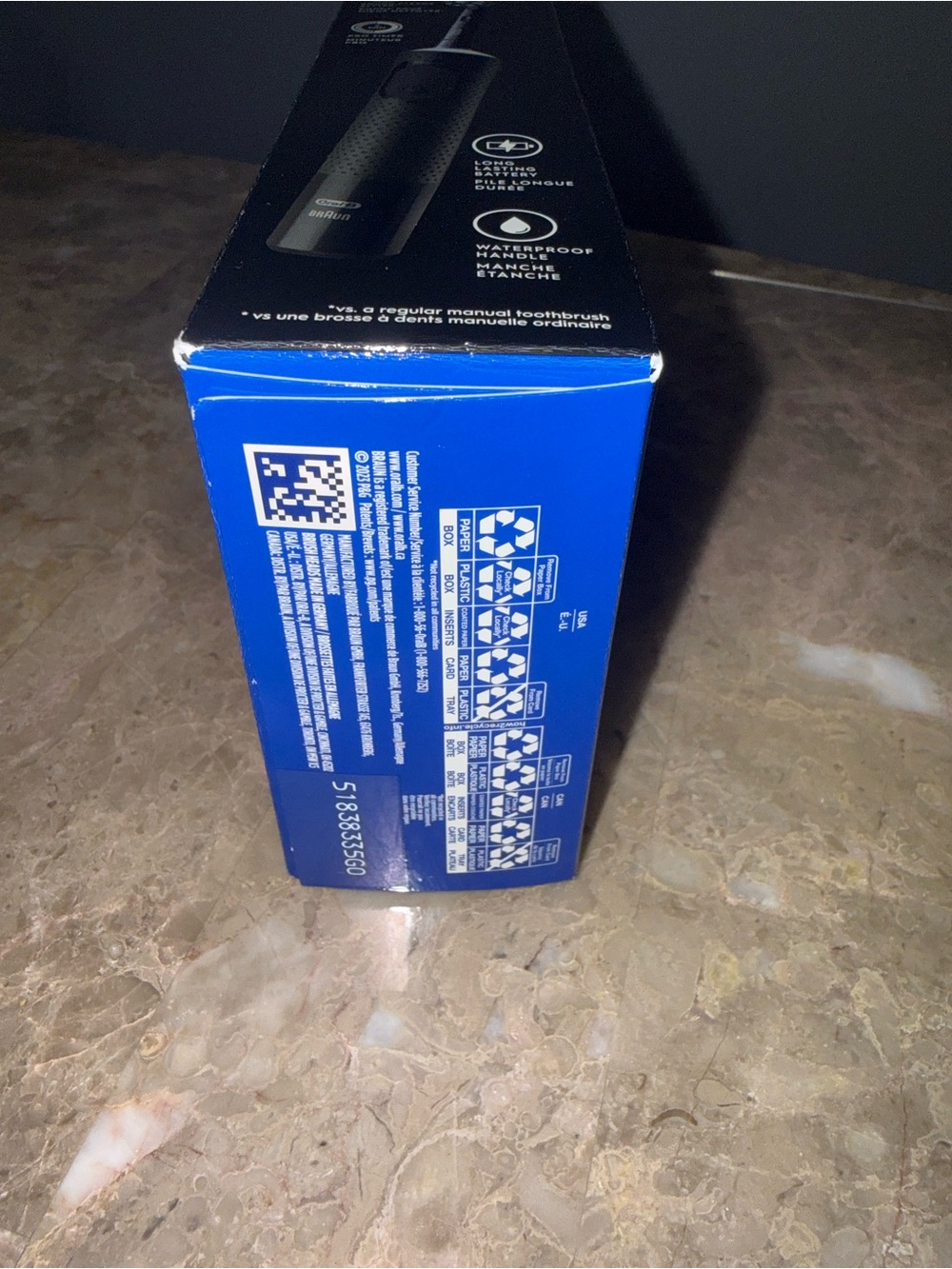 Oral-B Toothbrush, Pro 500 + Electric Toothbrush with (2) Brush Heads, - Picture 2 of 3